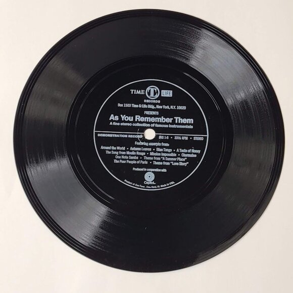 Eva Tone Flexi-Disc Time Life Promo As You Remember Them 7" Demo 33 RPM 1972 - Picture 2 of 4